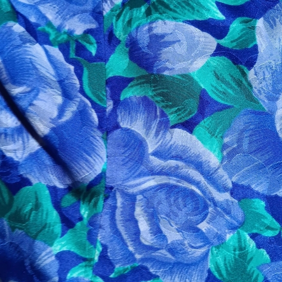 Adrianna Papell Blazer Women's Small 100% Silk Glass Stained Flowers Artsy - Picture 6 of 12